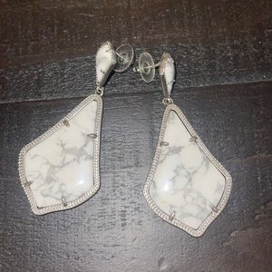 White Marble Kendra Scott Earrings